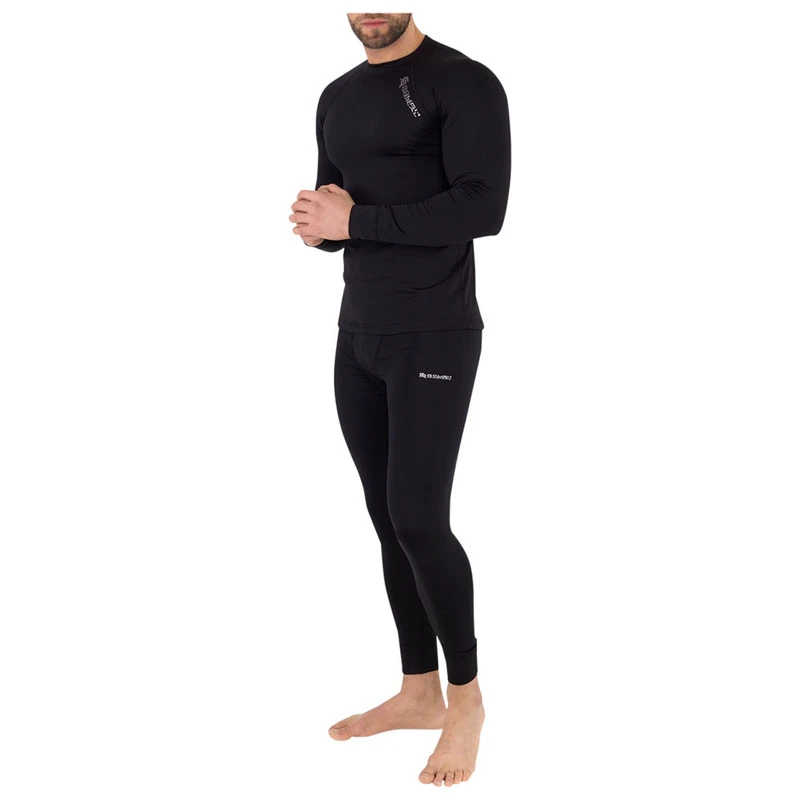 Rough Radical Mens Warm Base Layer Set (Black)