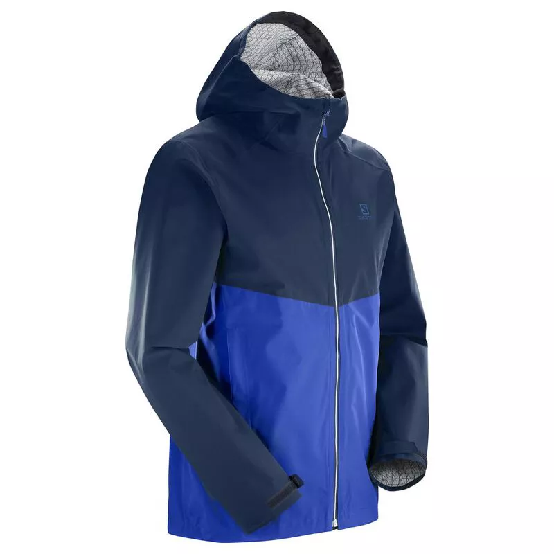 Salomon Mens La Cote Flex 2.5L Shell Jacket Surf The Web Night Sky