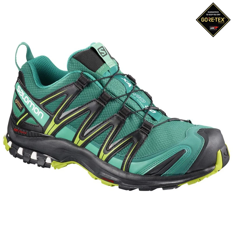 Salomon Womens XA Pro 3D GTX Shoes AW18 Deep Lake Black Lime Green