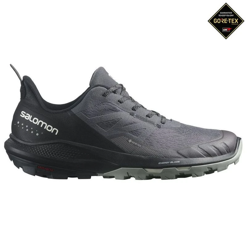 Salomon Mens Outpulse GTX Hiking Shoes (Magnet/Black/Wrought Iron) | S