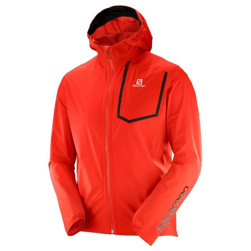 Salomon Mens Bonatti Pro Waterproof Jacket Fiery Red Fiery Red Spo