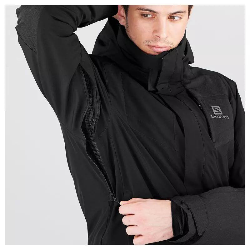 Salomon Mens Stormstrong Shell Jacket (Black) | Sportpursuit.com
