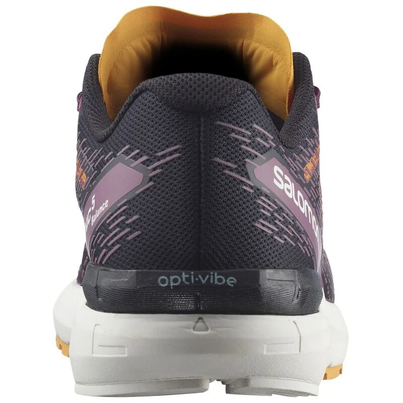 Salomon Womens Sonic 5 Balance Running Shoes Grape Wine Black Blazing