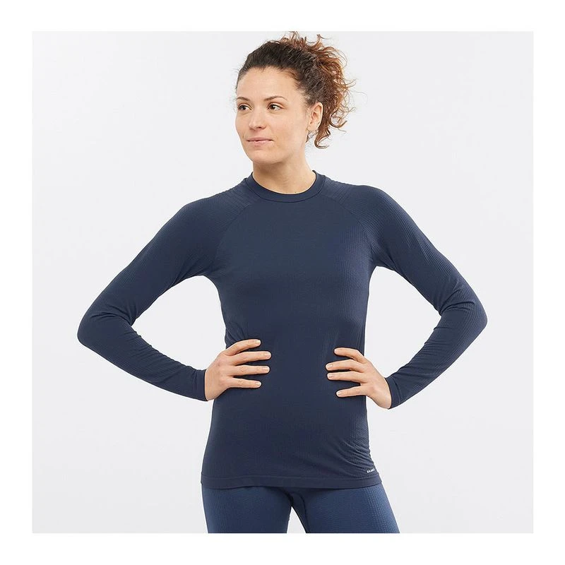 Salomon Maglia termica Essential Seamless Donna Blu privatesportsh