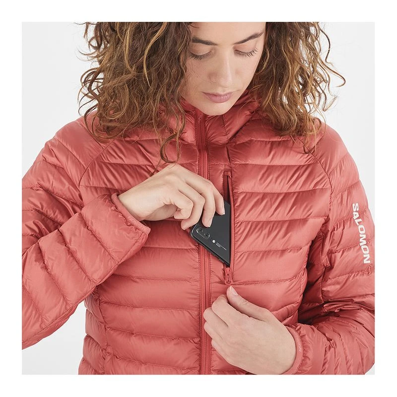 Salomon Womens Outline Jacket Red Sportpursuit
