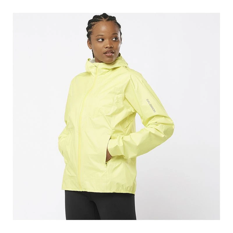 Salomon Womens Bonatti Waterproof Jacket Yellow Sportpursuit