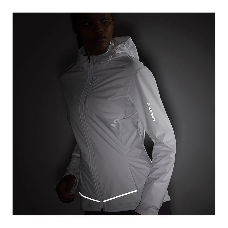 Salomon Womens Light Shell Jacket (White) | Sportpursuit.com