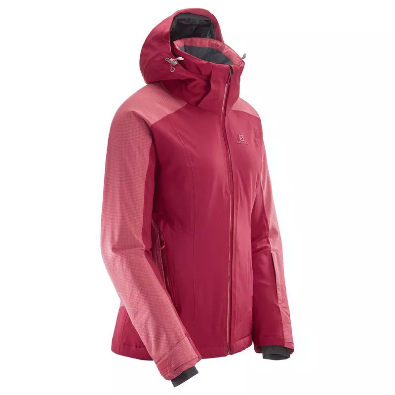 Salomon Womens Brilliant Shell Jacket Rio Red Garnet Rose Sportpur