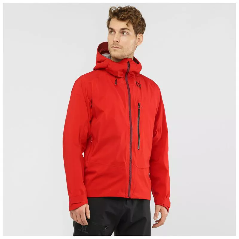 Salomon Mens Outpeak 3L Light Shell Jacket Goji Berry Madder Brown