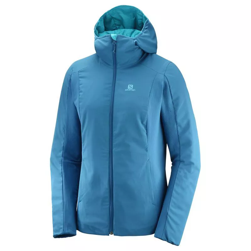 Salomon Womens Drifter Hooded Reversible Midlayer Jacket Tile Blue Ly