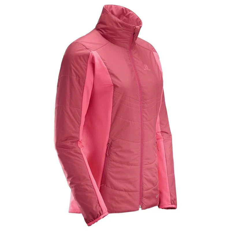 Salomon Womens Drifter Reversible Midlayer Jacket Garnet Rose Calypso