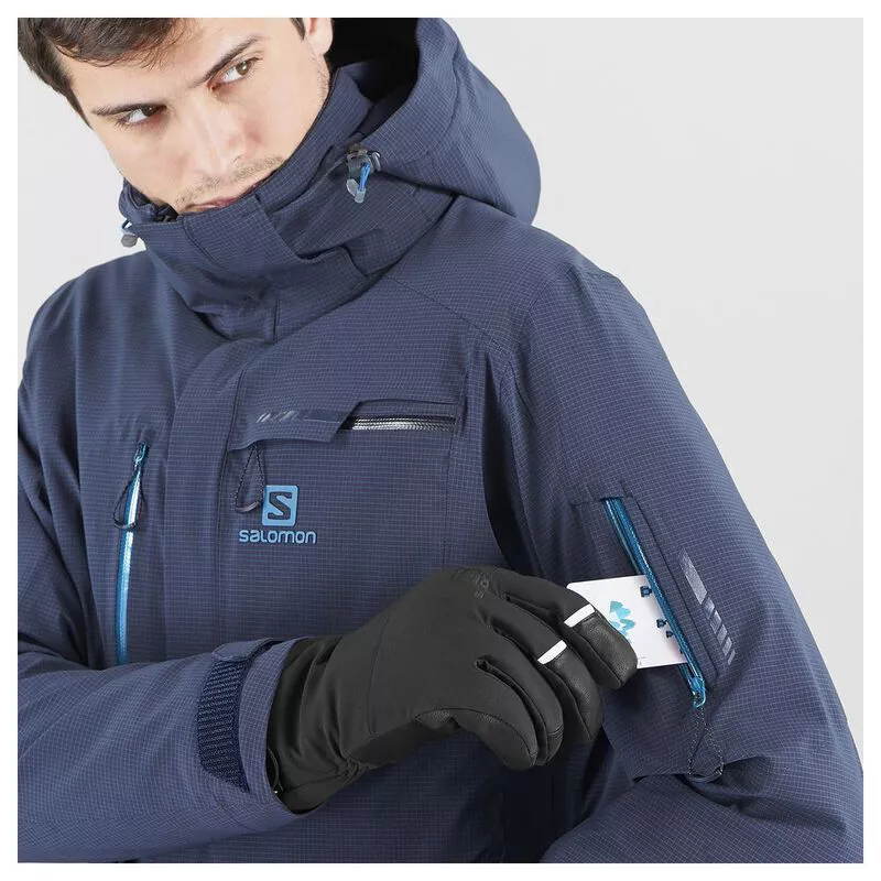 スキー SALOMON BRILLIANT JACKET MEN NIGHT SKY Salomon Brilliant Mens Ski Jacket In Night Sky The Ski Shop