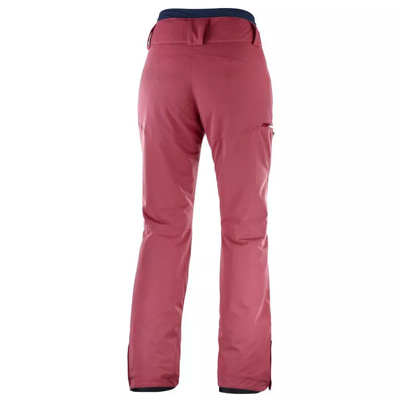 Salomon Womens QST Insulated Snow Trousers Garnet Rose Sportpursui