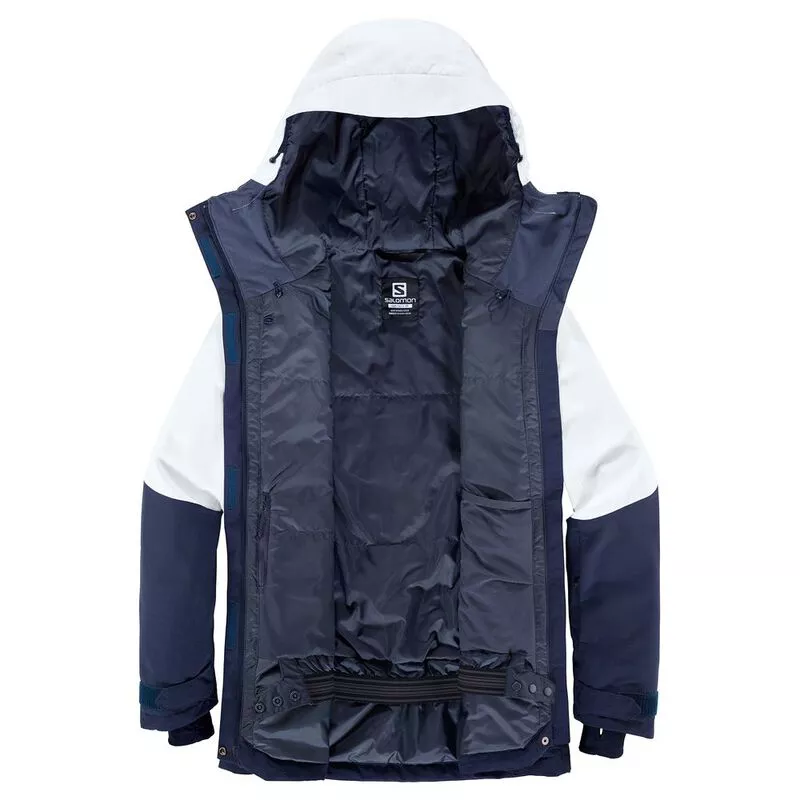 Salomon Womens QST Snow Shell Jacket Night Sky White Sportpursuit