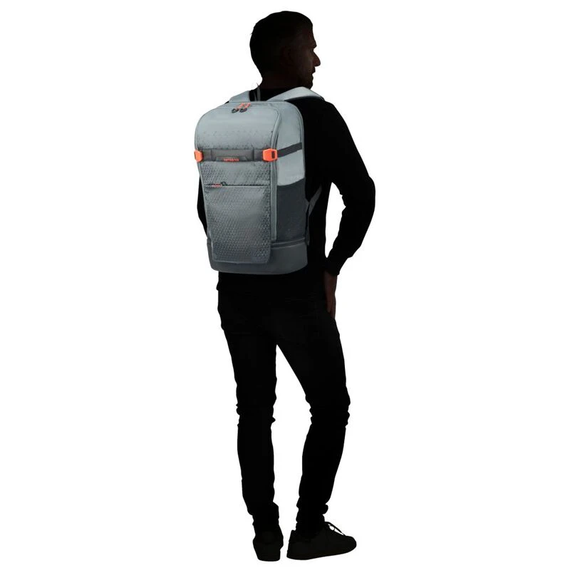 Samsonite Hexa Packs 22L Laptop Rucksack Grey Print Sportpursuit.c