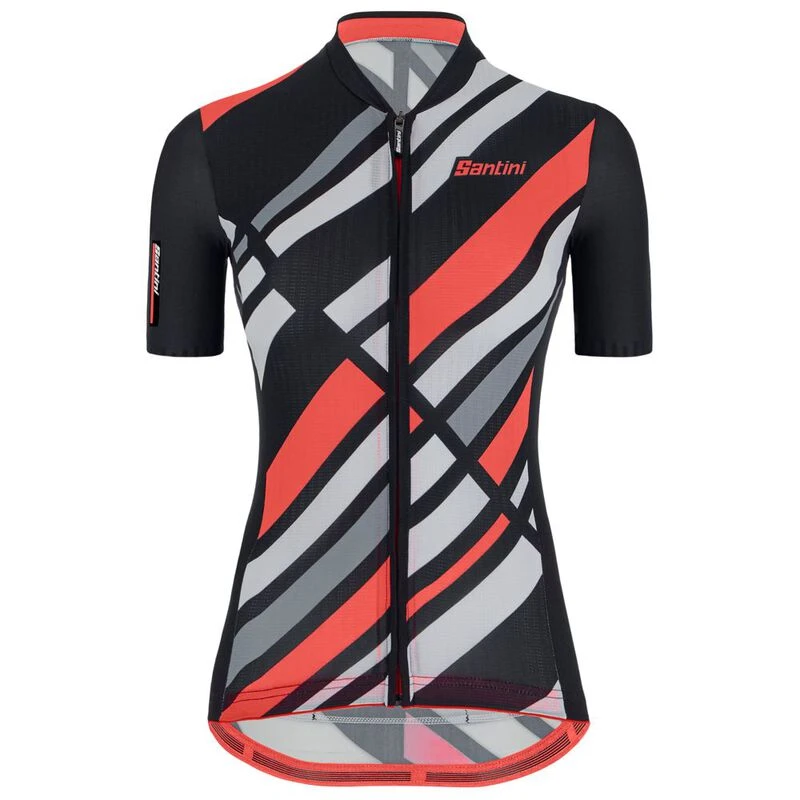 Santini Womens Eco Sleek Raggi Jersey Black Sportpursuit