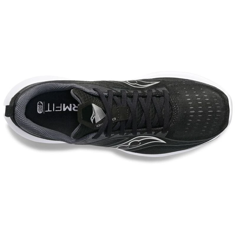 Saucony Mens Kinvara 13 Running Shoes Black Silver Sportpursuit