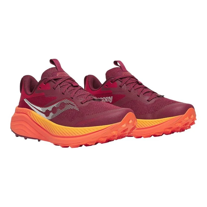 Saucony Womens Xodus Ultra 3 Trail Running Shoes Red Sportpursuit