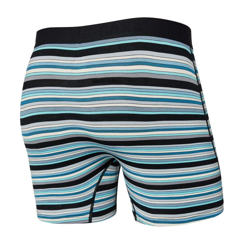 Saxx Mens Ultra Super Soft Boxer Briefs (Desert Stripe/Blue) Sportpu