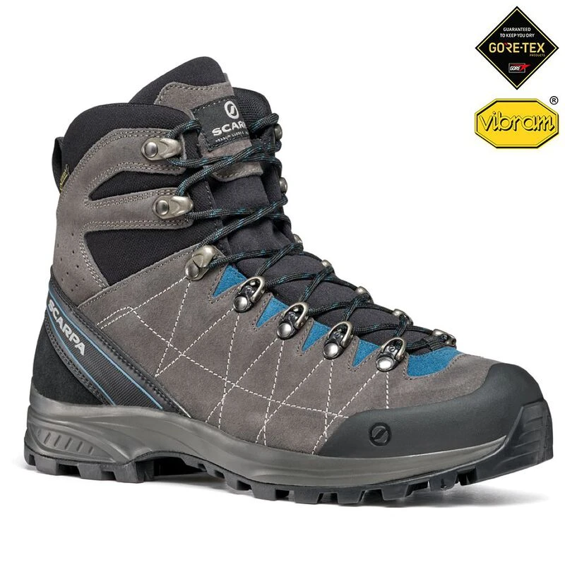 Scarpa Mens R Evolution GTX Hiking Boots Titanium LakeBlue Sportpu