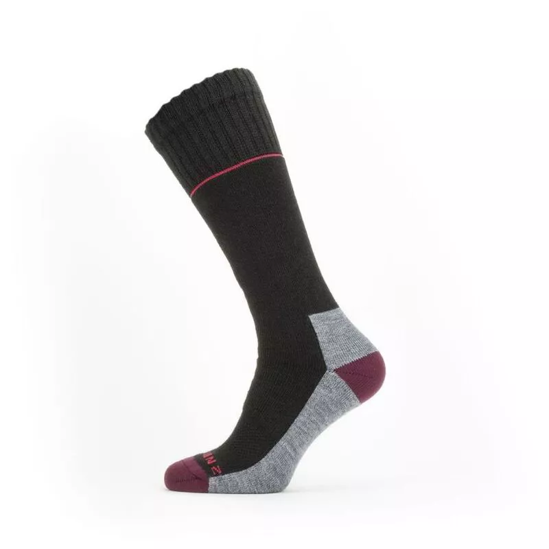 SealSkinz Solo QuickDry Knee Length Socks (Black/Red/Grey) Sportpurs