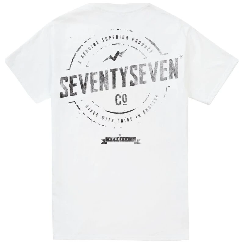 SeventySeven Mens Genuine T Shirt White Sportpursuit
