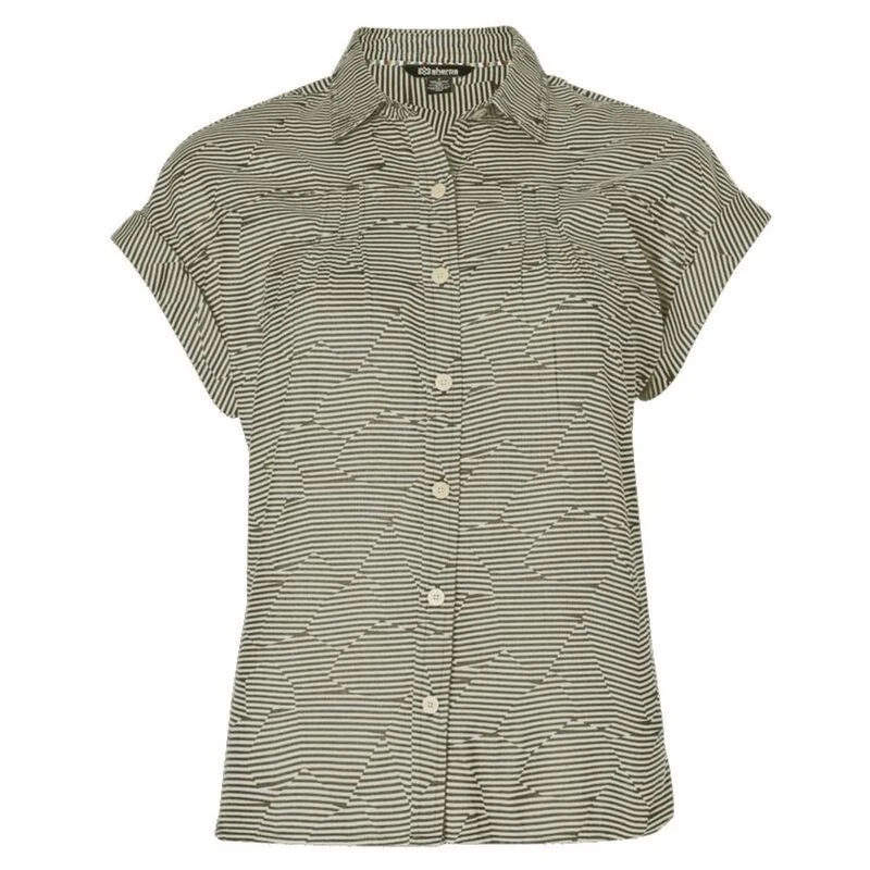 Sherpa Womens Tharu Camp Shirt Evergreen Stripe Sportpursuit