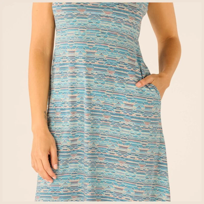 Sherpa Womens Neha Dress Haze Tribal Geo Sportpursuit