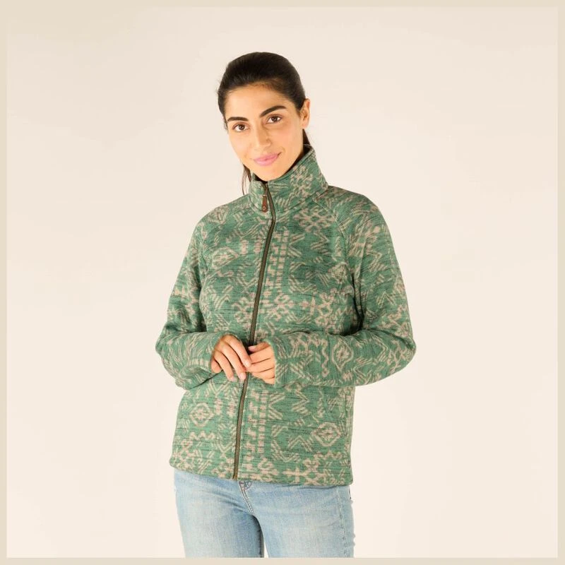 Veste Bomber Sherpa Verte à Carreaux - Style Bohème Années 70 Cropped - Taille L - Neuf Avec Étiquettes
