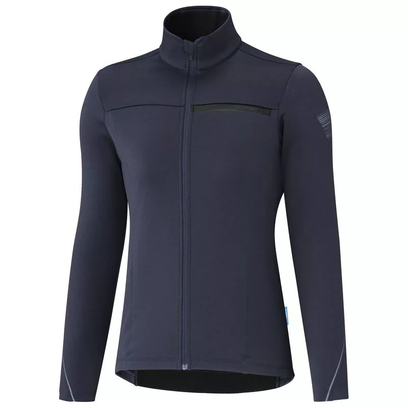 Blue/Gray Shimano Mens Jacket Fleece Water Resistant Riding Cycling Full  Zip M
