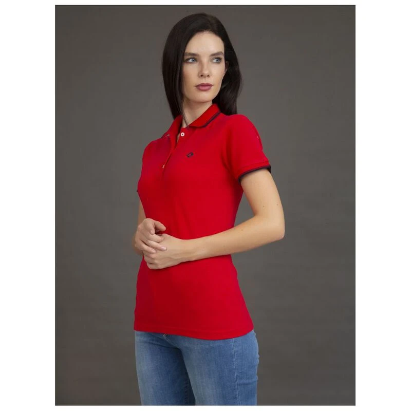 Sir Raymond Tailor Womens Selino Polo Shirt Red Sportpursuit
