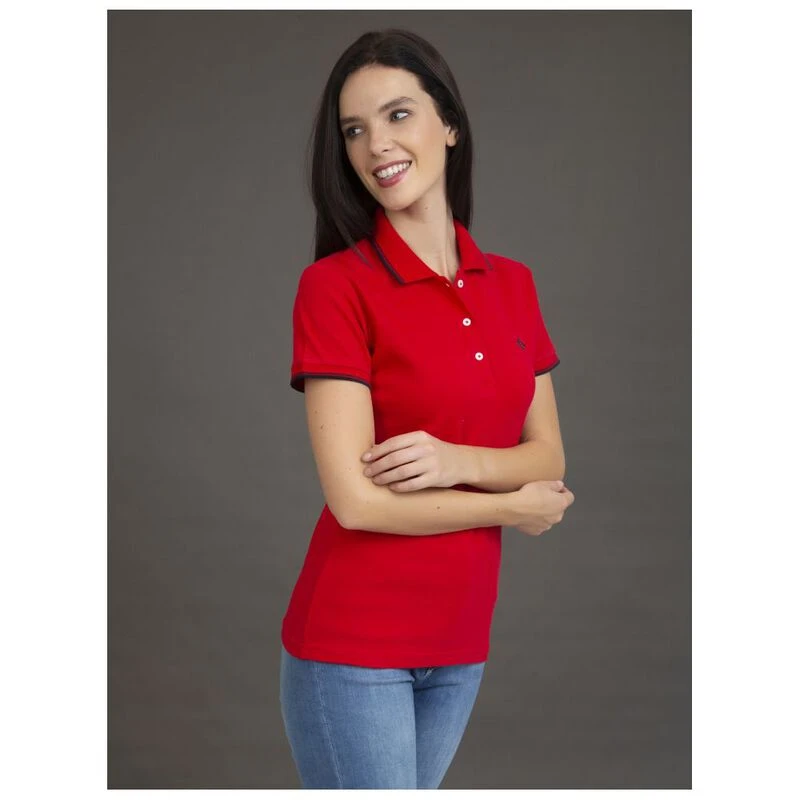 Sir Raymond Tailor Womens Selino Polo Shirt Red Sportpursuit
