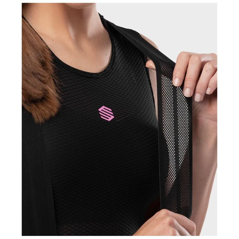 SIROKO BX Jungle Women's Bib Shorts - Black Cycling Shorts With Strato+ Chamois | High Compression, UPF 50, Reflective Details