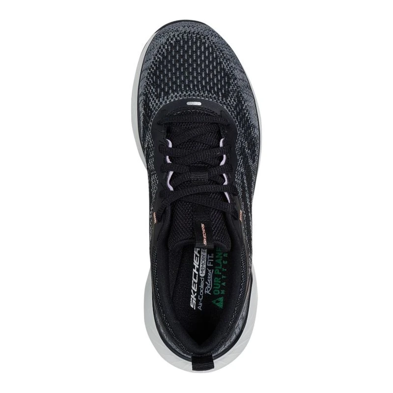 Skechers Womens Edgeride Power Flow Casual Shoes Black Lavande Spo