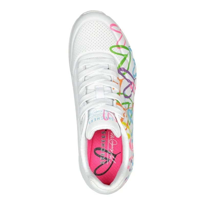 Skechers Womens Uno Highlight Love Casual Shoes White Multi Sportp