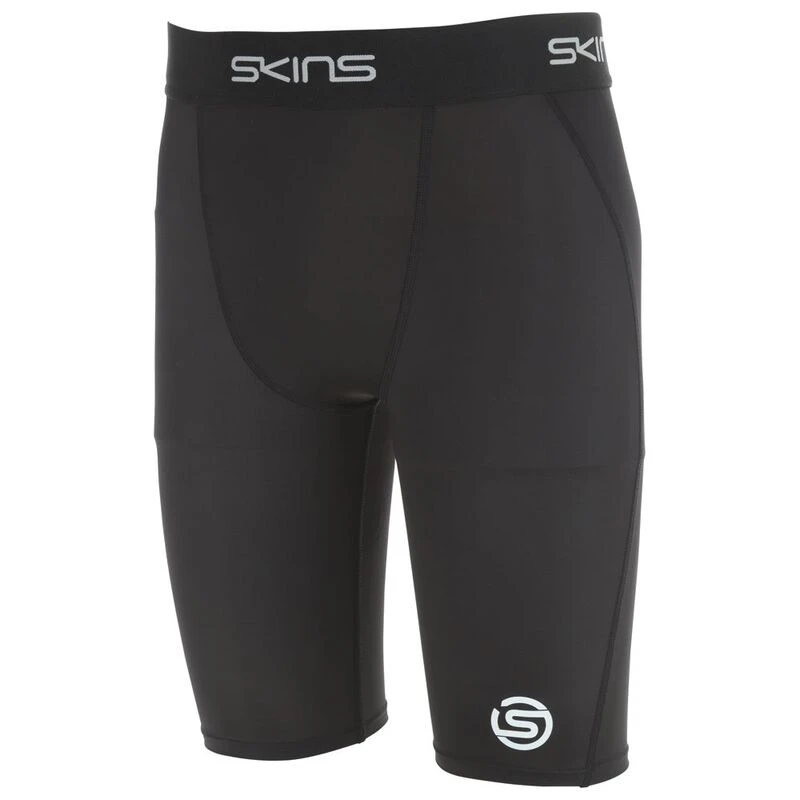 Skins Mens Series 1 Half Tights (Black) | Sportpursuit.com
