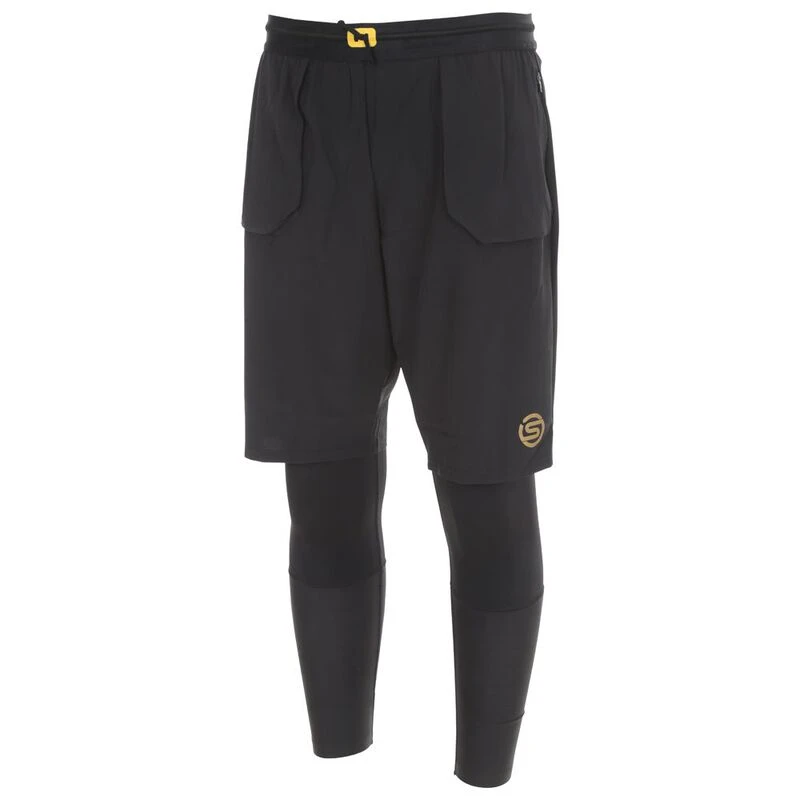 Skins Mens Series 5 Travel Recovery 2 in 1 Shorts Tights Black S