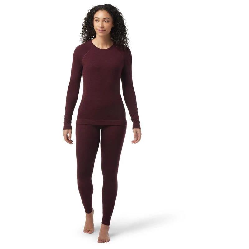 Smartwool Womens Classic Thermal Pullover (Black Cherry Heather) | Spo