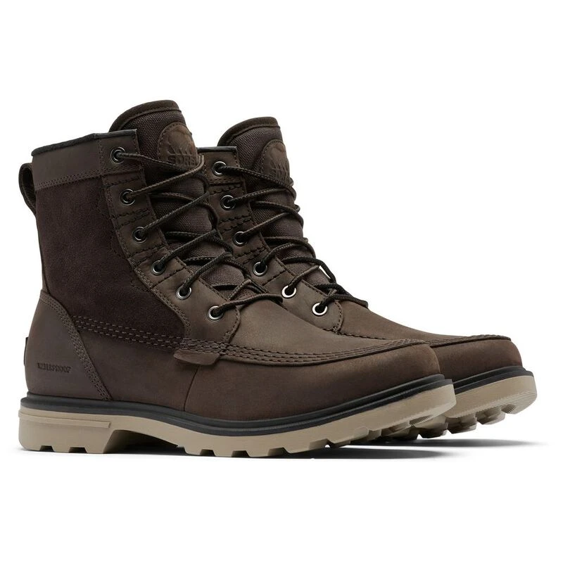 SOREL Carson Storm Waterproof Boot in Blackened Brown/Khaki , Size 11.5