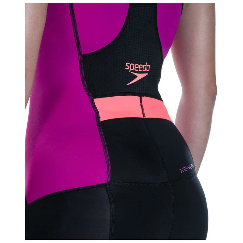 Speedo Womens Fastskin Xenon Trisuit Black Purple Sportpursuit