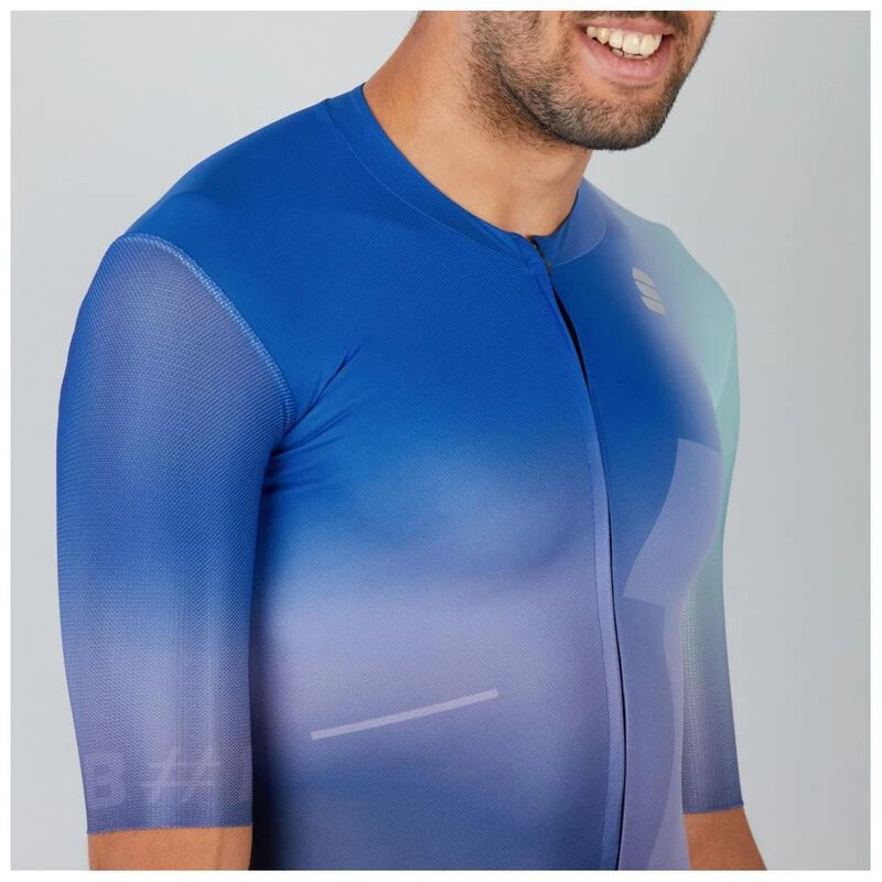 Sportful Mens Bomber Skin Suit Green Blue Sportpursuit