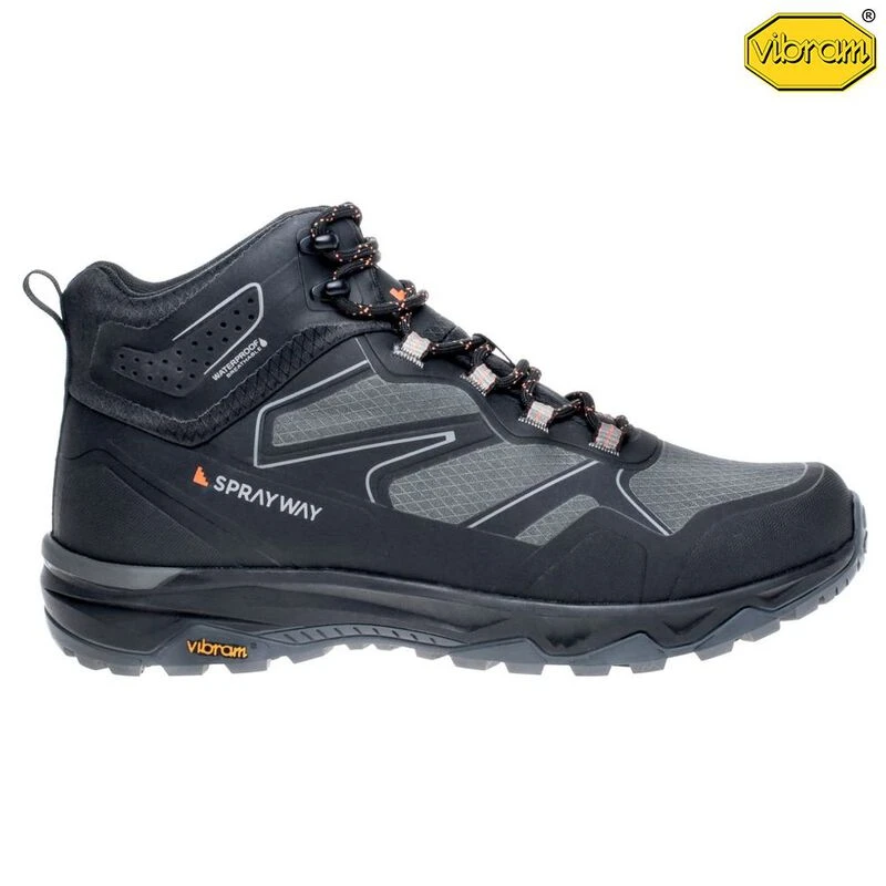 Sprayway Mens Tarn Mid HydroDRY Hiking Boots (Black) Sportpursuit.co