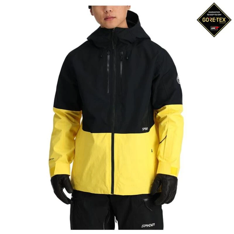 Spyder Mens Jagged GTX Shell Jacket (Yellow) | Sportpursuit.com