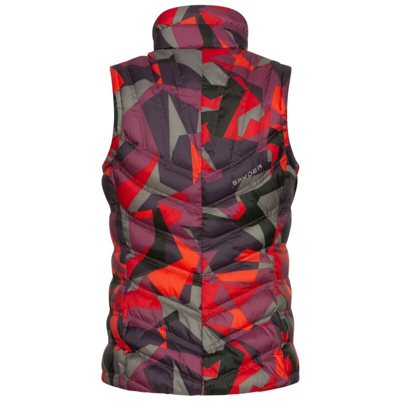 Spyder Womens Geared Synthetic Gilet Red Camo Print Sportpursuit.c