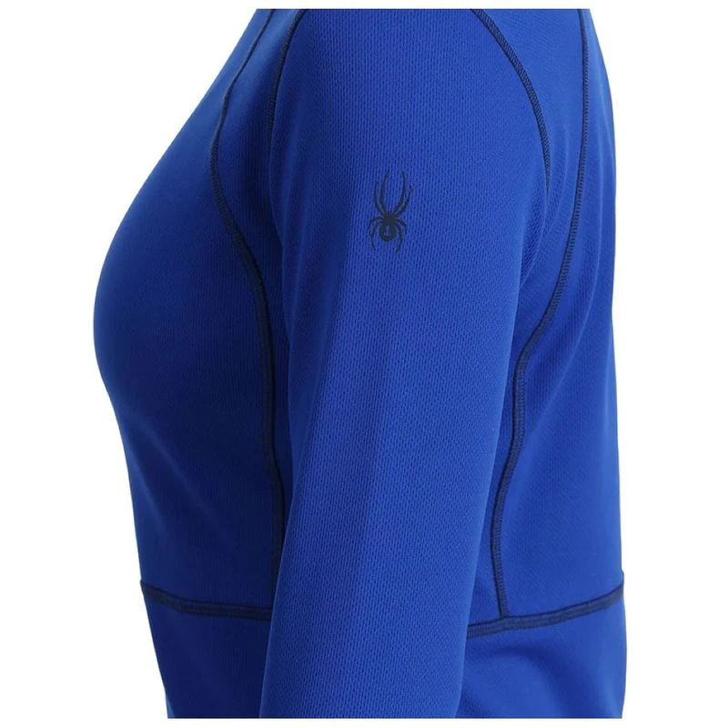 Spyder Womens Charger Baselayer Pullover Electric Blue Sportpursui