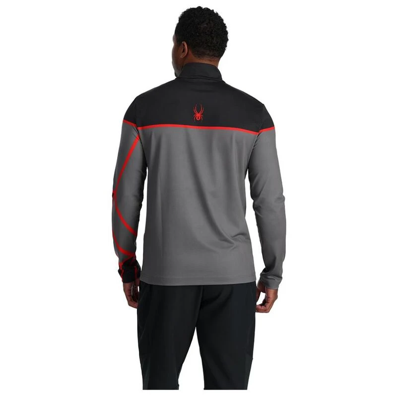 Spyder Mens Capitol Zip T Neck Pullover Grey Sportpursuit spyder-mens-capitol-zip-t-neck-pullover-grey-sportpursuit