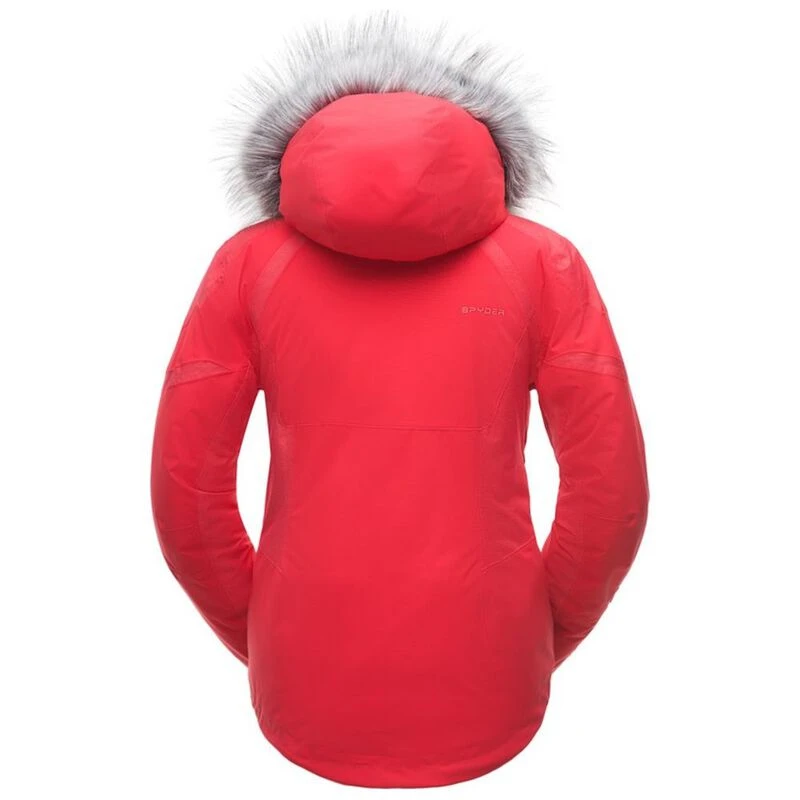 Spyder Womens Meribel Faux Fur Jacket Hibiscus Sportpursuit