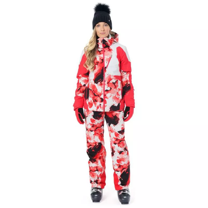 Spyder Womens Leader GTX Jacket (Golden Poppy Frequency/White/Hibiscus