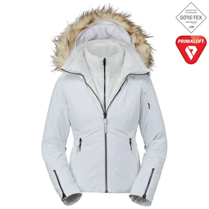 Spyder Womens Pinnacle GTX Infinium Jacket White Sportpursuit