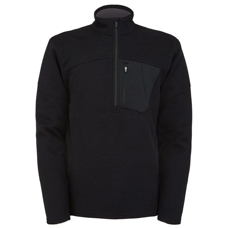 Spyder Mens Bandit Polar Half Zip Pullover Black Sportpursuit